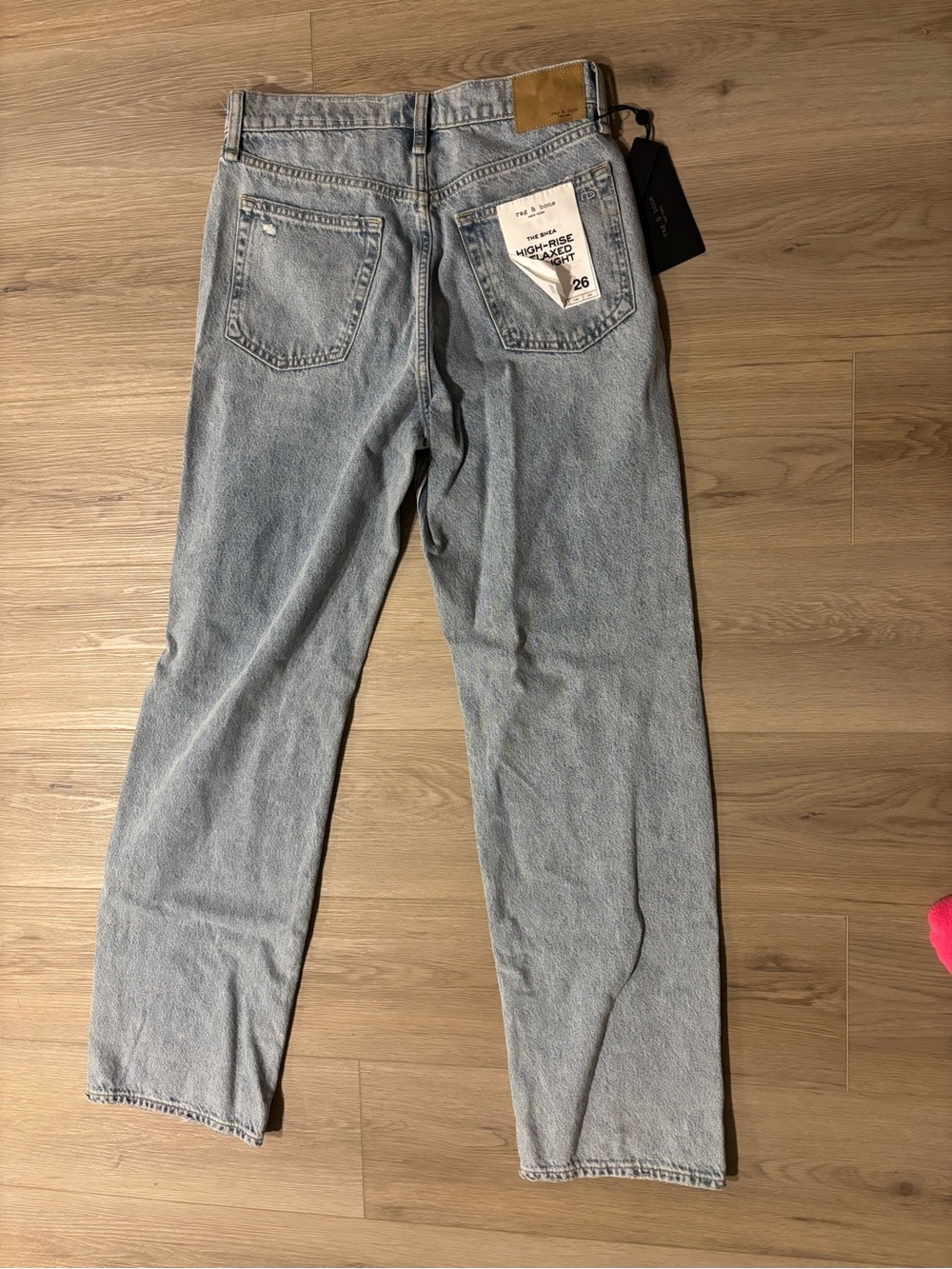 rag & bone Jeans Light Wash High- Rise Relaxed Straight Jeans MSRP $298 - Picture 4 of 8